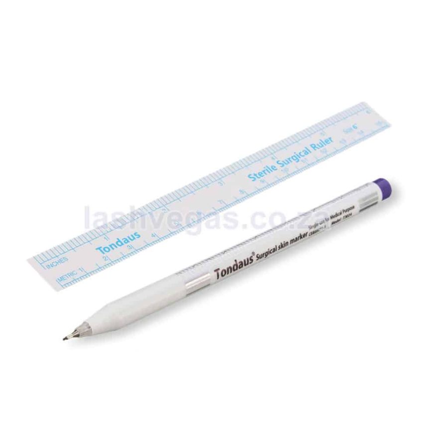Skin Marker Pen with Ruler for Permanent Makeup, Microblading